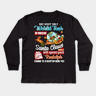 Santa World-Tour On 25th Dec Awesome Kids Long Sleeve T-Shirt